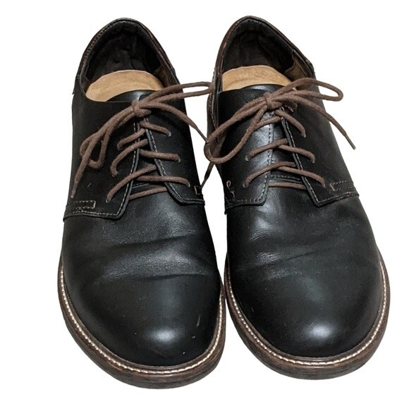 Noat Chief color block black brown lace up slip resistant shock relief loafer 13 main image 4
